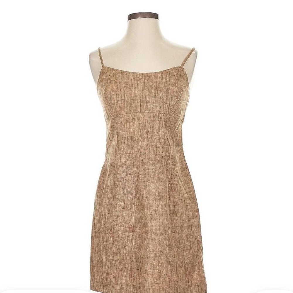 Vintage 90s Guess Mini Dress Brown‎ spaghetti Straps